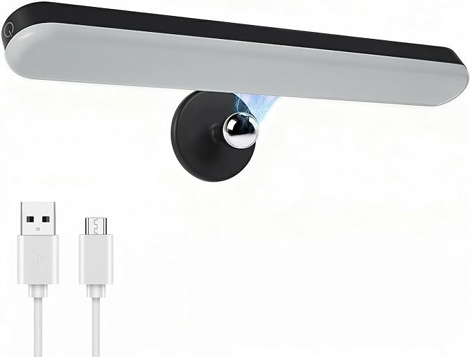 Benreom Wireless Vanity Light for Mirror, Rechargeable LED Bar, Black