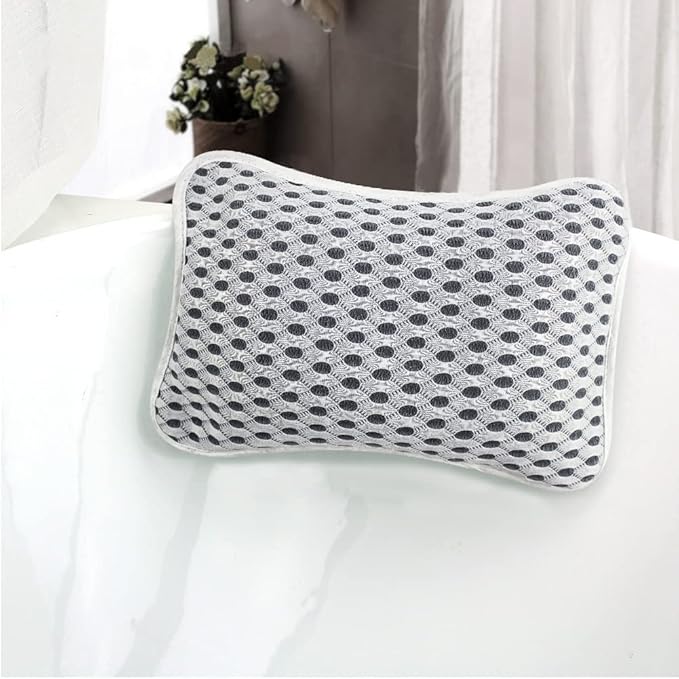 Conbella Luxury Bath Pillows for Tub, Slip Resistant Waterproof Bath Pillows for Tub Neck and Back Support with 2 Strong Suction Cups, Relaxing Spa Essentials