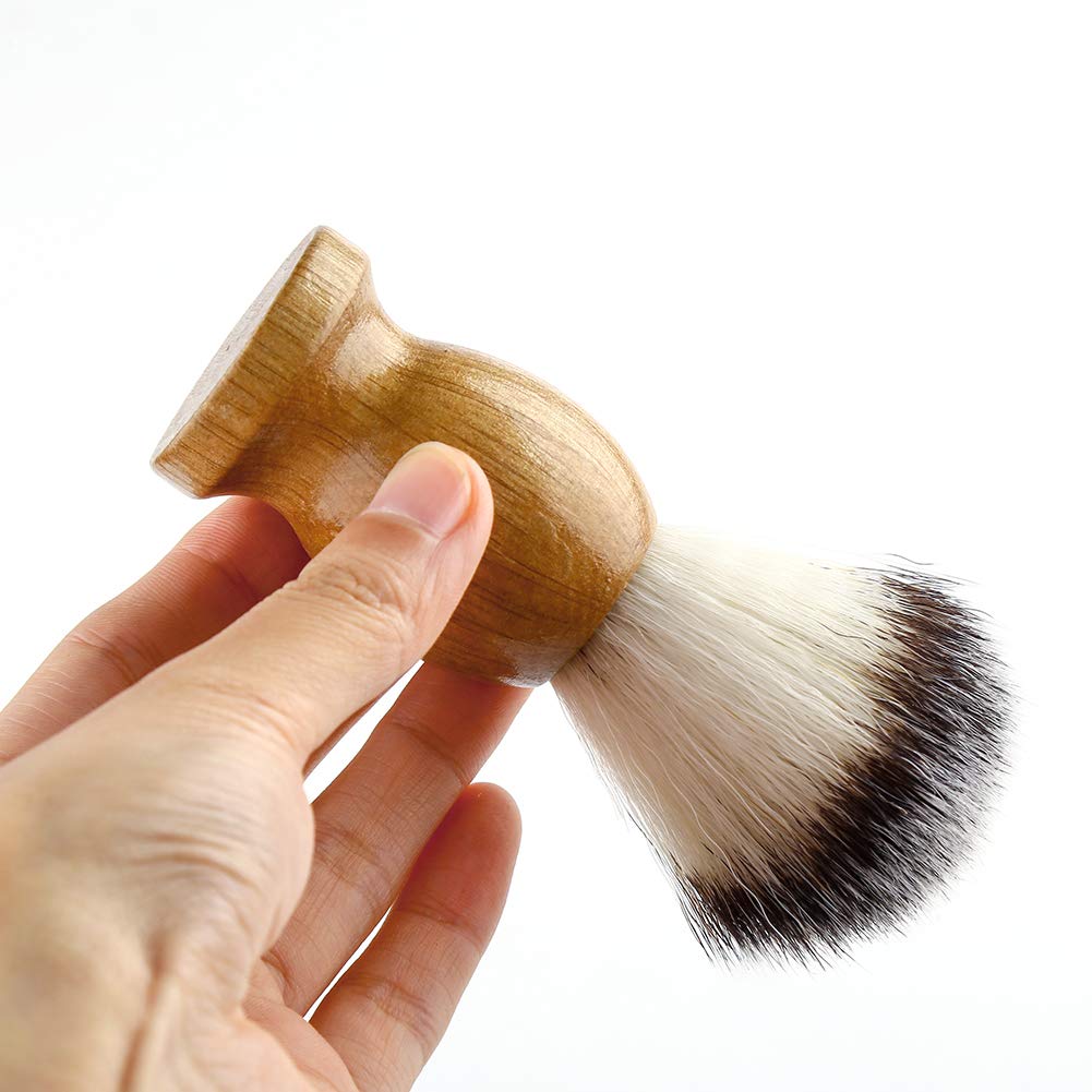Anbbas Shaving Brush Set for Men 3in1 Vegan Style Synthetic Badger Hair Shaving Brushes, Stainless Steel Shaving Stand + Bowl Perfect for Wet Close Shave