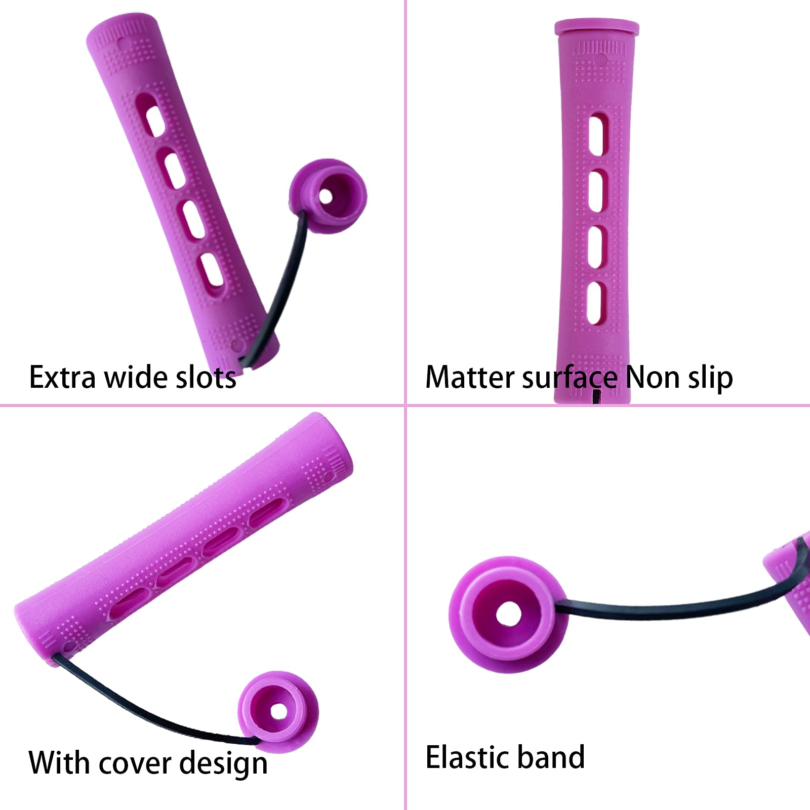 Perm Rods for Natural Hair, 60 pcs Medium Size Hair Rollers for Long Short Hair Styling Tool Hair Curlers