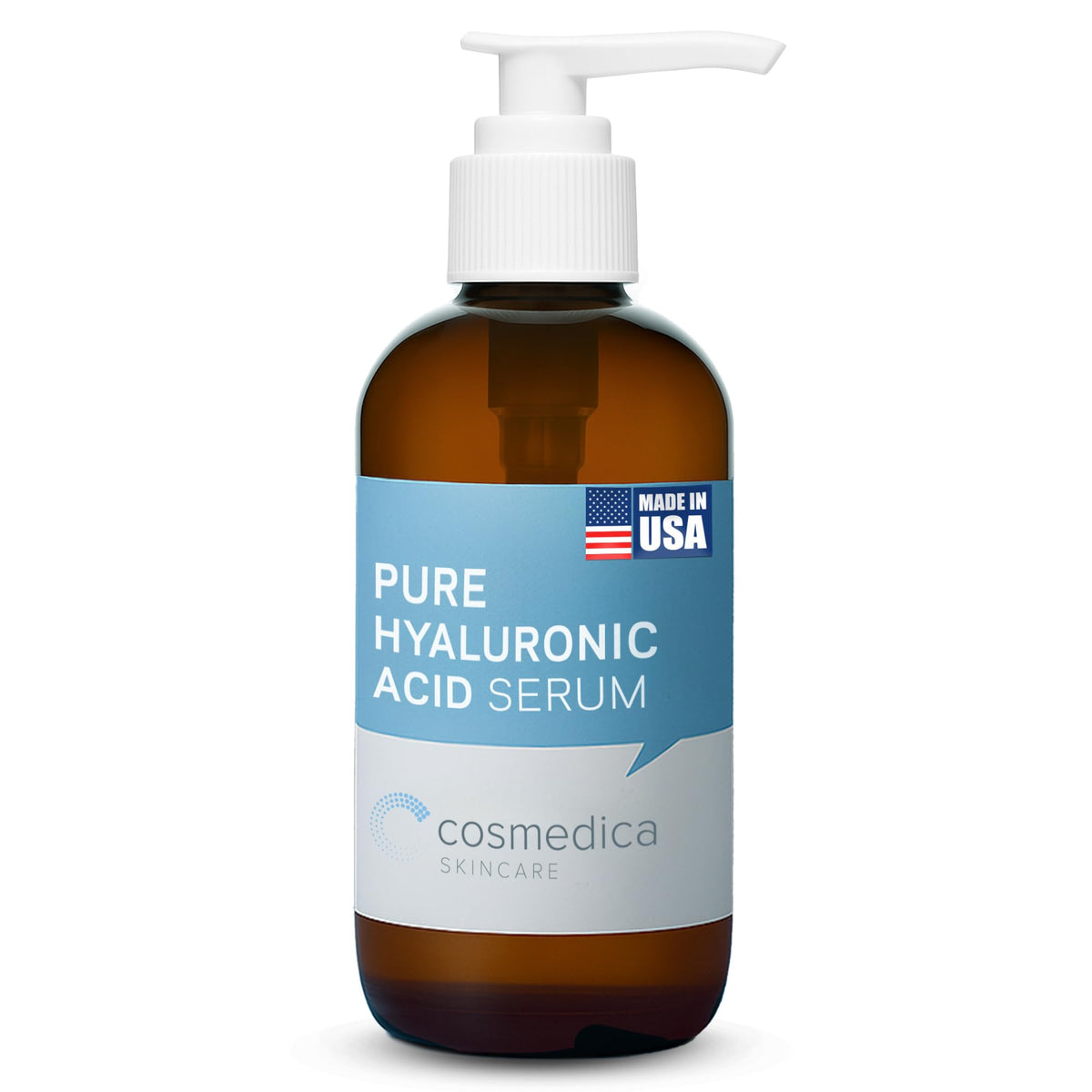 Cosmedica Pure Hyaluronic Acid Face Serum, Anti-Aging Intense Hydration 8oz