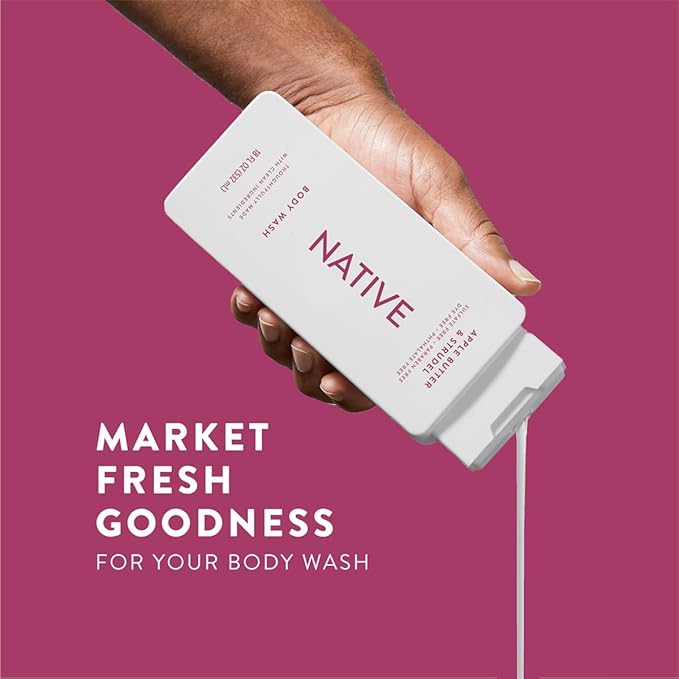 Native Body Wash with Naturally Derived Ingredients – Apple Butter & Strudel – Sulfate & Paraben Free – For Women & Men – Skin‑Loving Cleanser – 18 oz (2‑Pack)