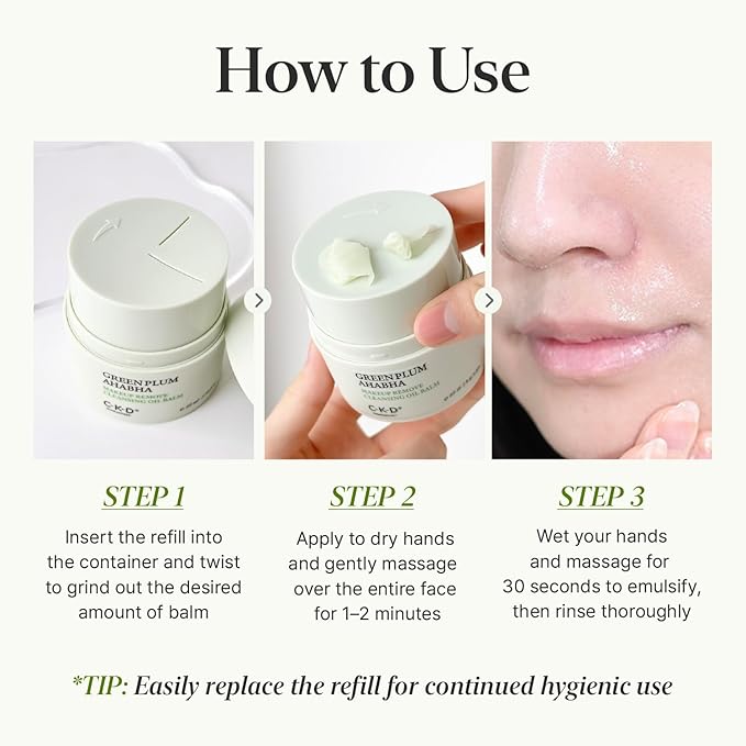 CKD Green Plum AHA BHA Grinding Cleansing Balm [Refill]