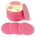 SILUKER 50-Count Compressed Facial Sponges for Daily Face Cleansing, Pink