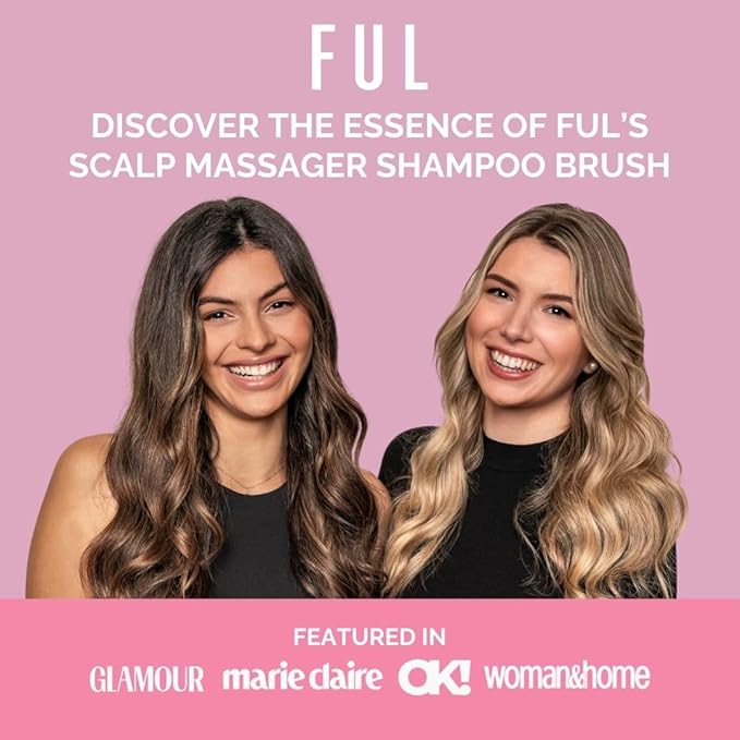 FUL Scalp Massager, Soft Silicone Brush for Hair Growth, Exfoliating Scalp