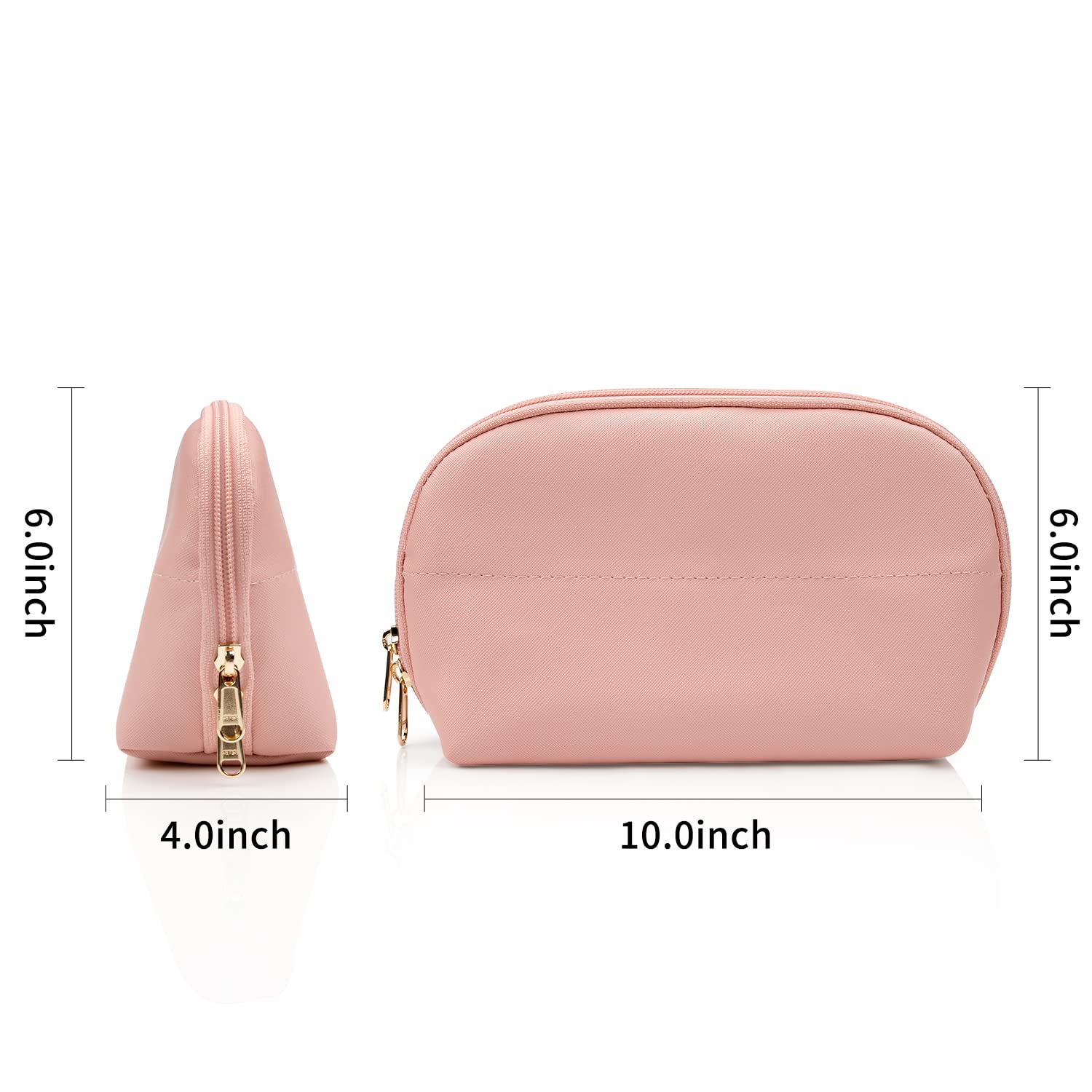 Ethereal Large Cosmetic Pouch, Lightweight Makeup Bag for Purse, Travel Zipper Pouch, Makeup Accessories Organizer, Pink