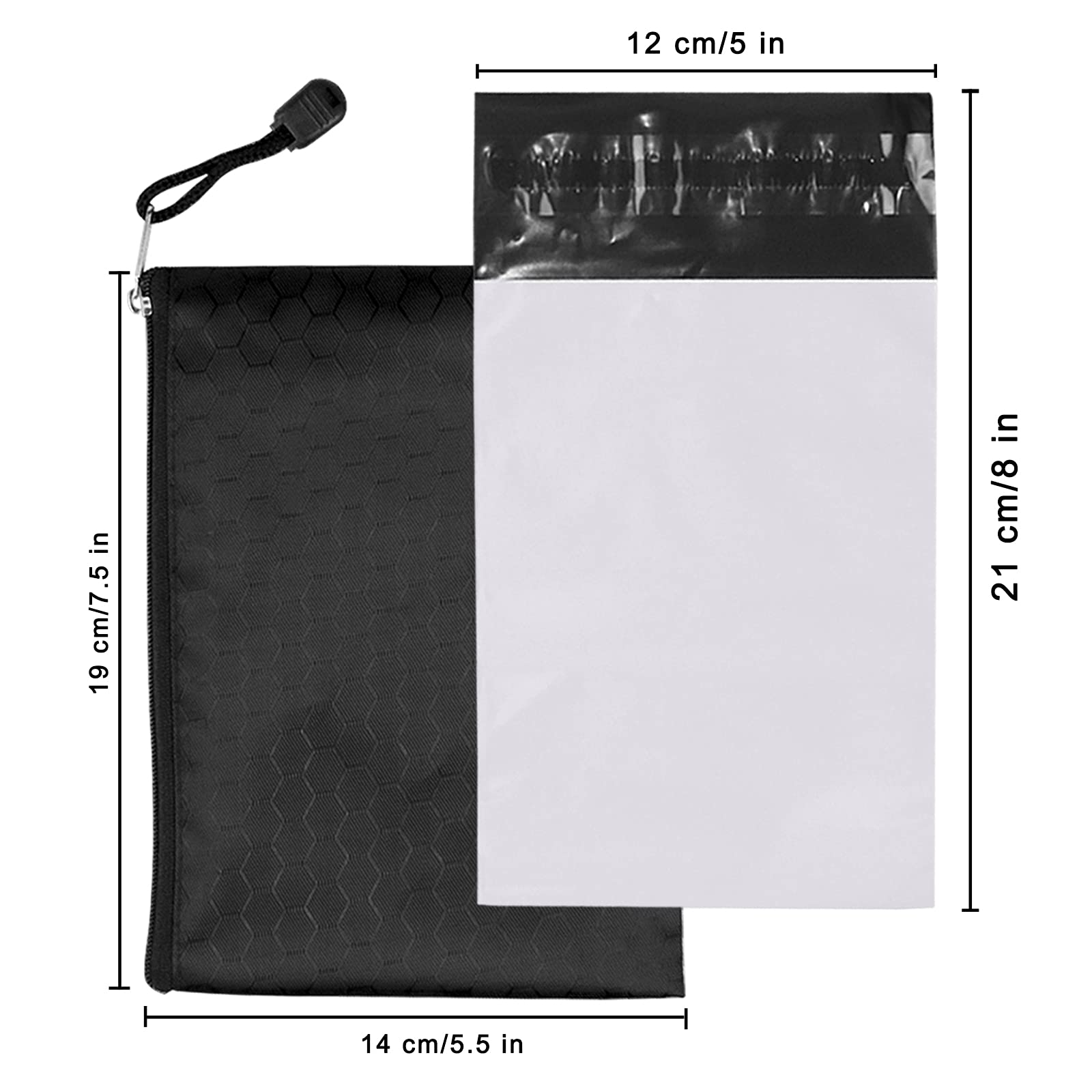 Feminine Personal Disposal Bags,5 * 8 inches Tampon Pack of 100 White Opaque Seal Discreet Disposal Bags for Tampons,Sanitary Pads,Sanitary Liners(with Black Storage Bag)