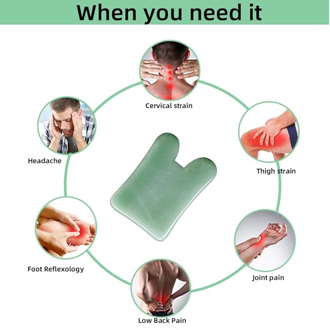 TOP SEWING Gua Sha Facials Tools for Nose Massage Tools Board Natural Jade Stone for SPA Acupuncture Therapy Trigger Point Treatment