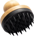 Doggy Style Small Dog Grooming Brush – Bamboo Bath Brush with Soft Silicone Bristles, Pet Scrubber for Shedding, Bathing & Massaging, Eco-Friendly Puppy Grooming Tool