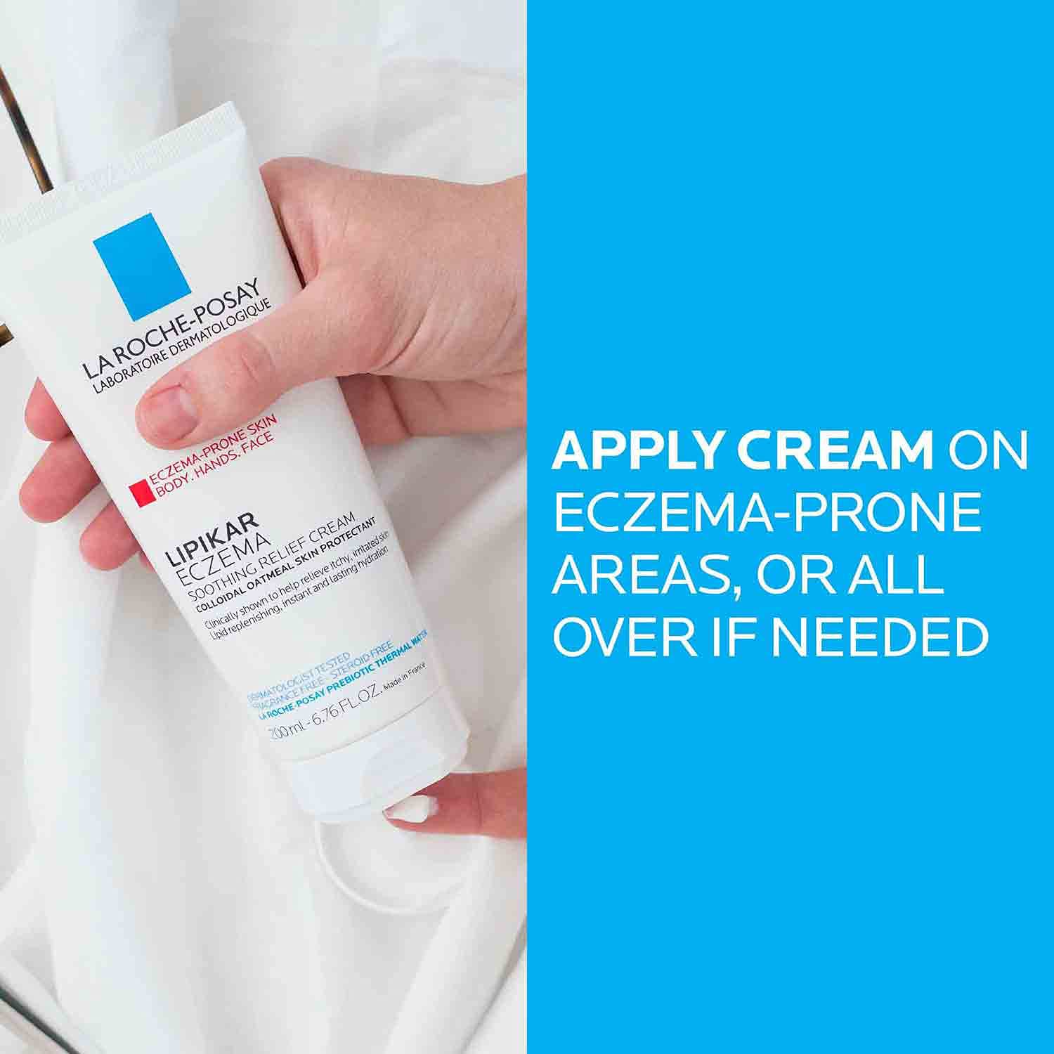 La Roche-Posay Lipikar Soothing Relief Eczema Cream, Sensitive Skin 6.8oz