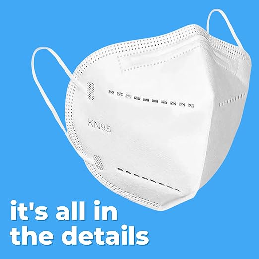 (600-Pack) KN95 Face Masks, Individually Wrapped, Premium Disposable Dust Mask, White