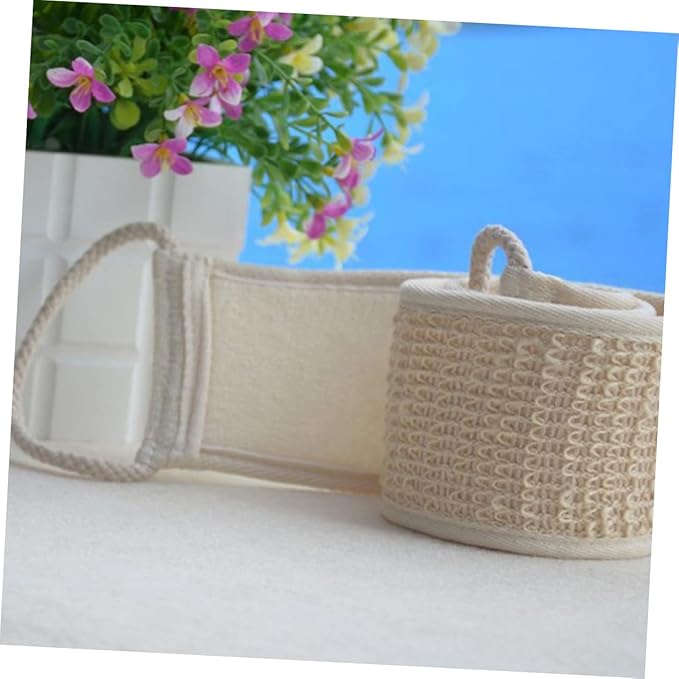 DEARMAMY 3pcs Exfoliating Bath Scrubber Strap for Skin Cleaning and Back Massage for Deep Cleansing and Exfoliation Shower Gentle Skin Types