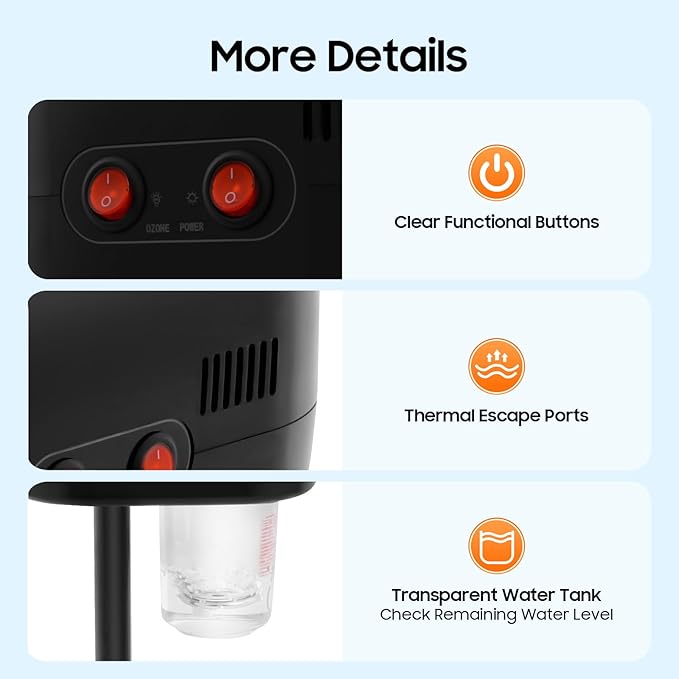 Professional Facial Steamer, Pedicure Steamer Machine with Water Tank and Wheel, Floor Standing Skin Care Equipment for Barber Stores, Beauty Salons (Black)