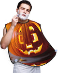 Fall Pumpkin Print Beard Bib Shaving Apron, Beard Hair Trimming Cape Gift For Dad