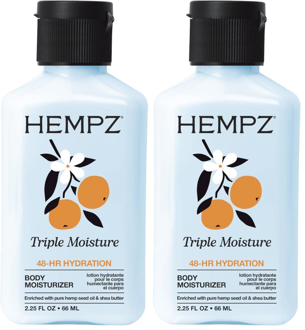 Hempz Sensitive Skin Herbal Body Moisturizer with Oatmeal, Shea Butter for Women and Men,2.25 oz. -Premium,Soothing Body Lotion with Hemp/Cocoa/Mango Seed for Dry Skin -Skin Care Products