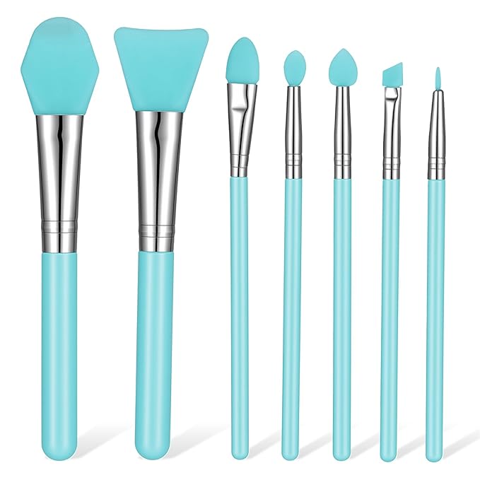 7 PCS Silicone Brushes for Resin, Makeup Brush Applicator, Silicone Brushes Applicators for Crafts, Resin Brush Makeup Applicator Tool for Art Crafting Cream