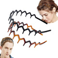 Vrose Flosi Fashion Wide Zig Zag Headbands for Women and Men - Plastic Wavy Hair Band with Teeth Comb - Classic 90s Hair Accessories for Face Washing Skin Care Makeup Hair Holder Everyday Use