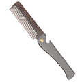 Avenoir Stainless Steel Folding Pocket Comb, Black