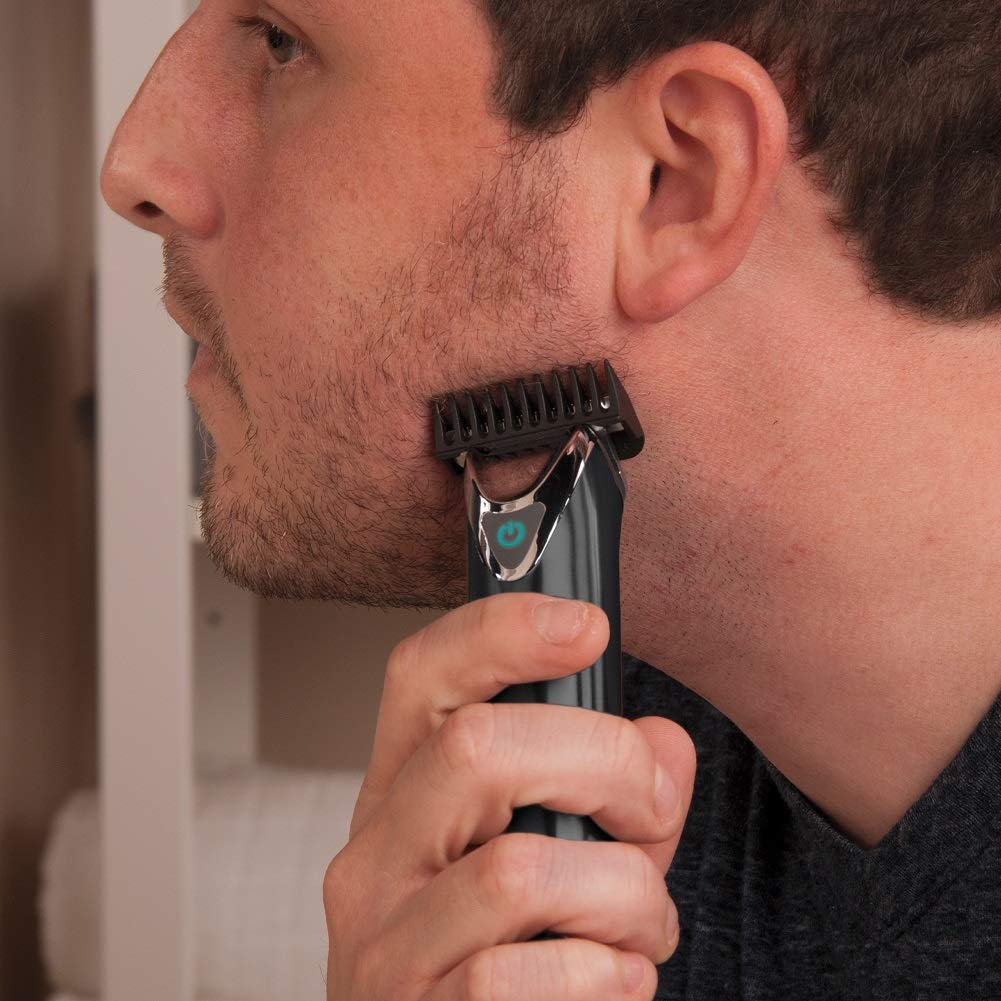 Wahl Stainless Steel Lithium Ion 2.0+ Slate Beard Trimmer for Men - Electric Shaver, Nose Ear Trimmer, Rechargeable All in One Men's Grooming Kit (Pack of 6)