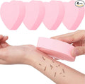4 Pack Heart Sponge Pink Exfoliating Bath Sponge Loofah Soft Body Scrubber Skin Friendly Spa Use for Basket Filler Stuffer for Adults Women Men