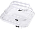 YQBRAO Clear Hard Shell Organizer Cases, Multi-Size (L, M & S), 3-Pack