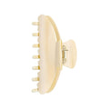 OideGuiing Durable Acetate Hair Clips - 4-Inch Creme Claw Clips for Fine and Thick Hair (Creme)