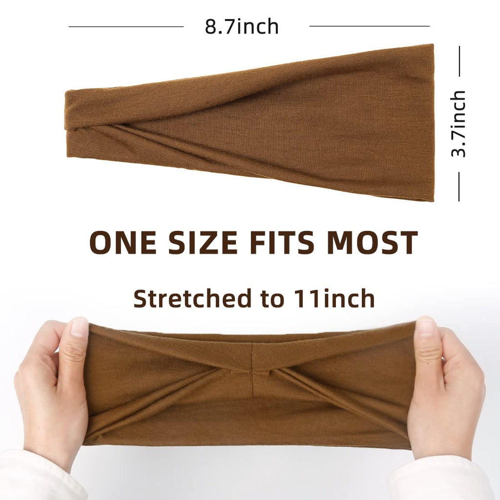 Huachi Workout Headbands for Women Wide Hair Headbands Yoga Sports Running Hair Bands Non Slip. Super Soft & Stretch Head Bands