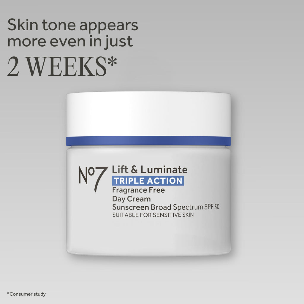 No7 Lift & Luminate Triple Action Face Cream with SPF 30, 1.69 oz