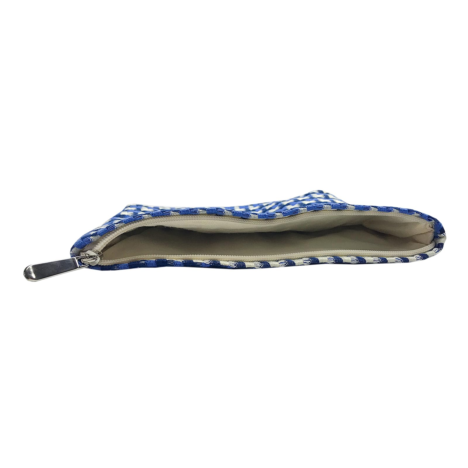 GUTGNK Corduroy Ladies Cosmetic Bag, Large Capacity Canvas Cosmetic Bag Travel Toiletry Bag Accessories Organizer, Blue Mesh