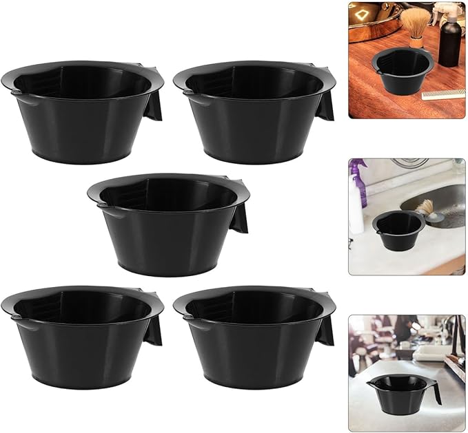 Ipetboom Hair Dye Bowl Set with Handle 6.10In Stackable Hair Color Mixing Bowls for Salon and Home Use Coloring and Tint Mixing Tool