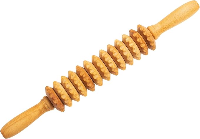 Mr. Woodware Neck Massager Roller Stick and Gua Sha - Wooden Foam Roller Massage Tools for Relaxation, Pain Relief, and Improved Circulation - Ideal for Back, Shoulder, and Neck Therapy