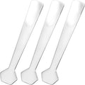 3pcs Mini Stainless Steel Makeup Spatula, Reusable Cosmetic Cream Spatulas Spoon, Skincare Scoop Applicator Facial Massage Beauty Tools for Mixing and Sampling Face Eye Cream- Silver