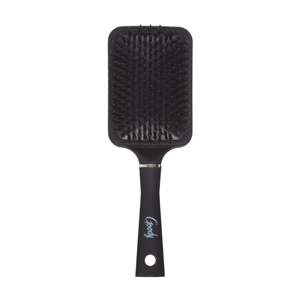 Goody Detangle It Paddle Brush, Black, Custom Style Detangler with Nylon & Boar Bristles, Use as a Detangling or Styling Brush to Tackle Tangles & Knots, For Thick Hair