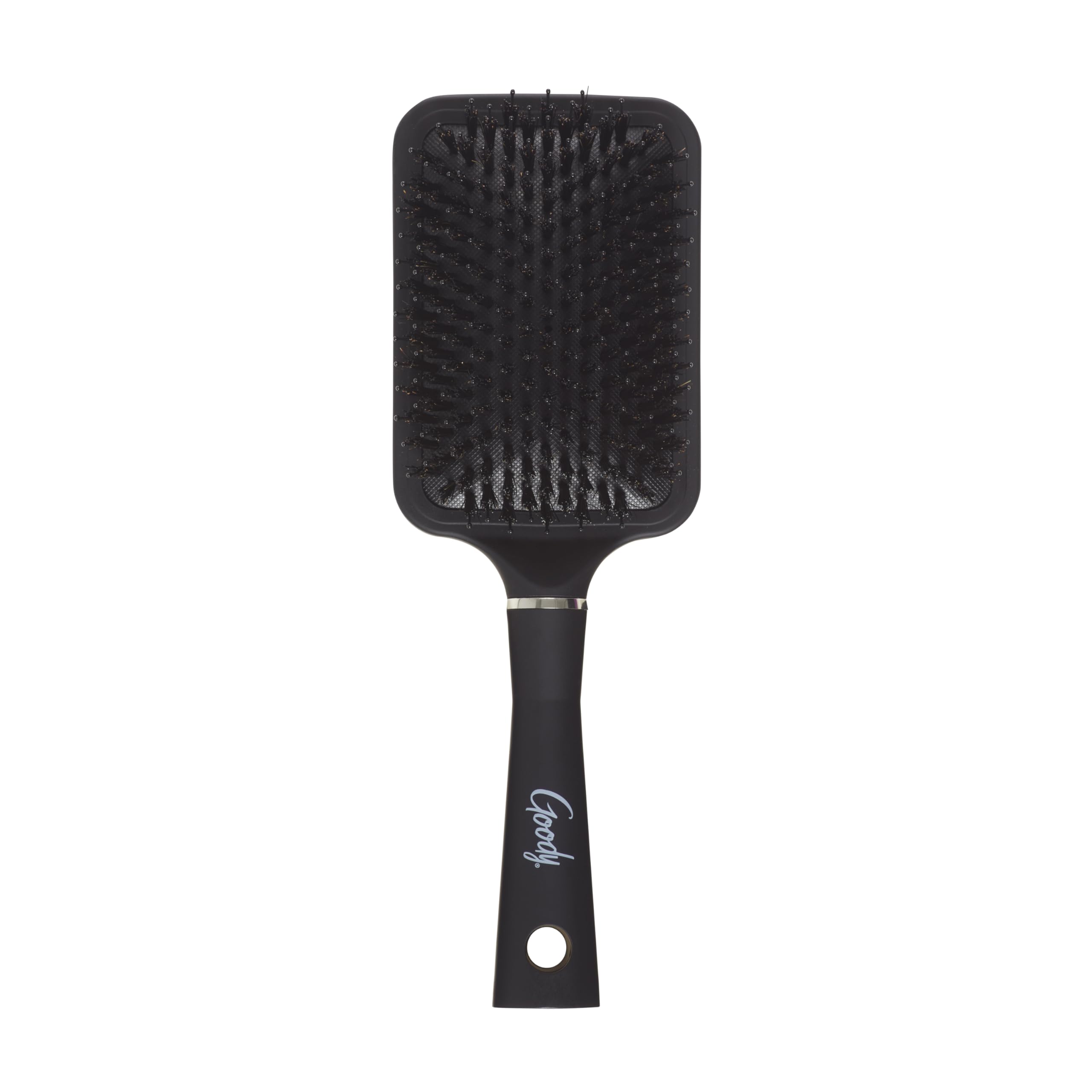Goody Detangle It Paddle Brush, Black, Custom Style Detangler with Nylon & Boar Bristles, Use as a Detangling or Styling Brush to Tackle Tangles & Knots, For Thick Hair