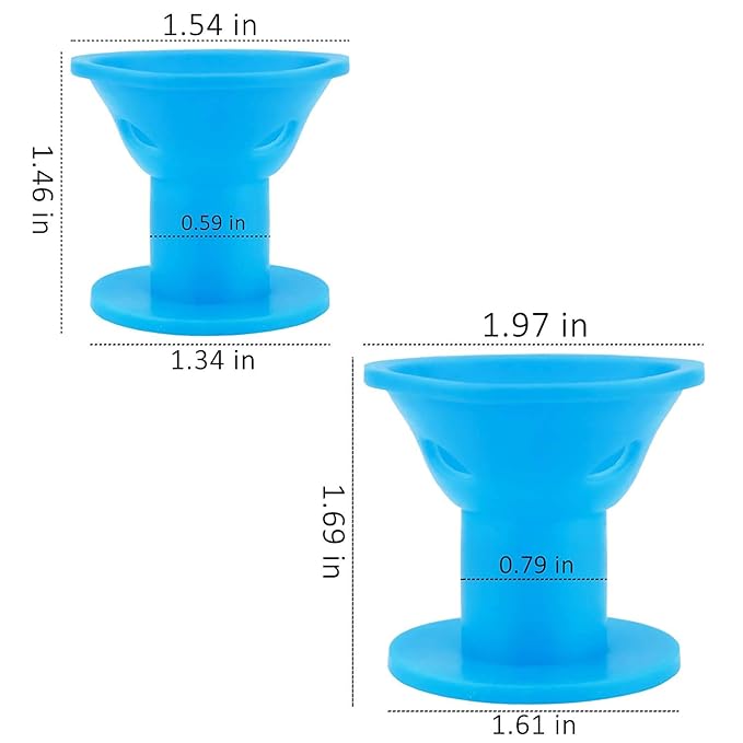 JANYUN 40 Pcs Magic Hair Rollers Include 20 pcs Large Silicone Curlers and 20pcs Small Silicone Curlers (sea blue)