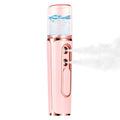 Nano Mister for Eyelash Extensions, Portable Facial Mist Sprayer with 2 Nozzles, 30ml Water Tank - USB Rechargeable Handheld Face Atomizer for Makeup and Skin Hydration - White