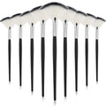 9 Pieces Facial Fan Mask Brushes, Soft Facial Applicator Brushes Tools for Peel Glycolic Makeup for Mud Cream(Black and Silver)