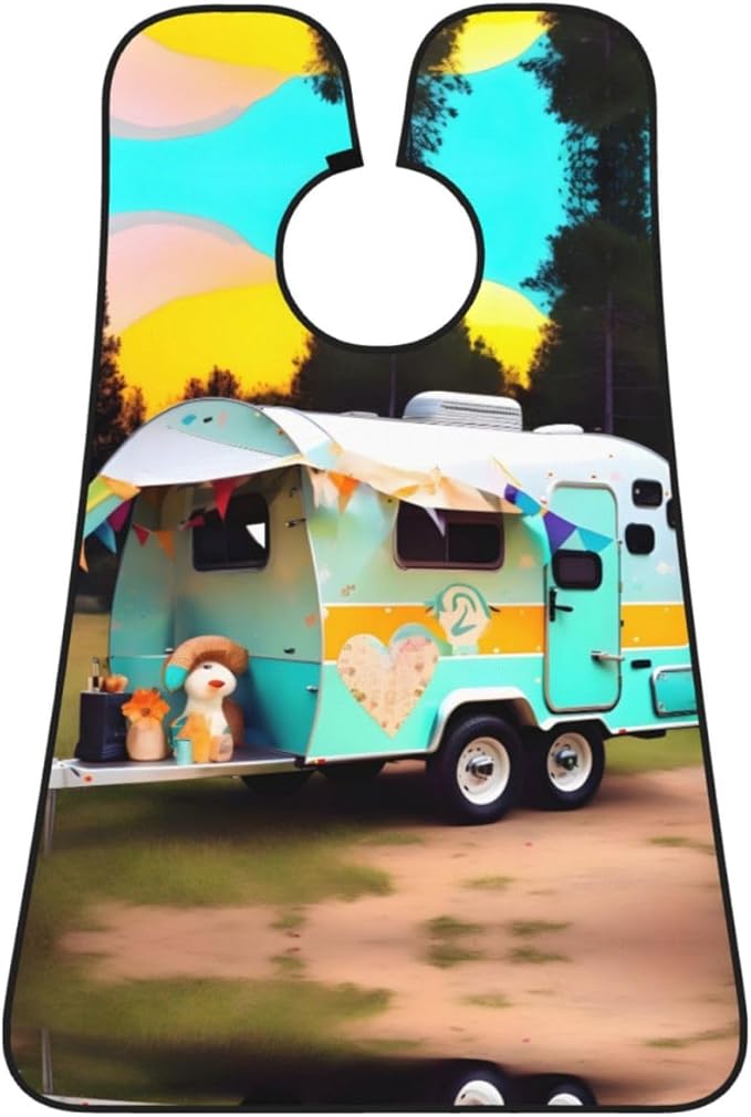 Jellyfish Pattern Print Beard Bib Shaving Apron, Beard Hair Trimming Cape Gift For Dad