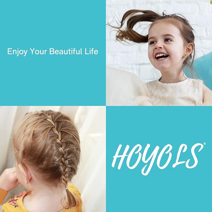 HOYOLS 1/2 Inch Small White Rubber Bands for Hair Ties Elastics Mini Braids Ponytail Holders for Girls Thick Hair Rubberbands No Damage Office 1000pcs (S)