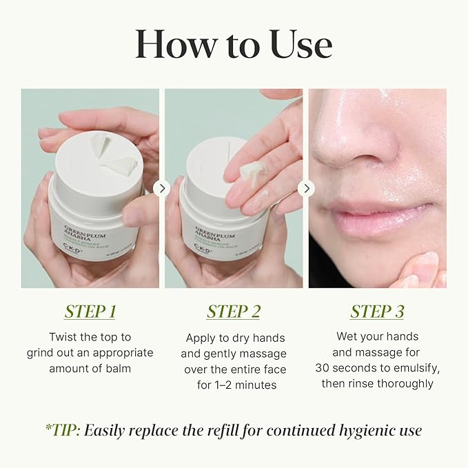 CKD Green Plum Grinding Cleansing Balm with AHA & BHA