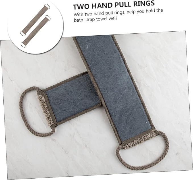 Ipetboom 2pcs Exfoliating Back Scrubber Strap Dead Skin Remover Towel for Deep Cleansing Comfortable Grip Skin Types for Back Neck and Shoulder Care