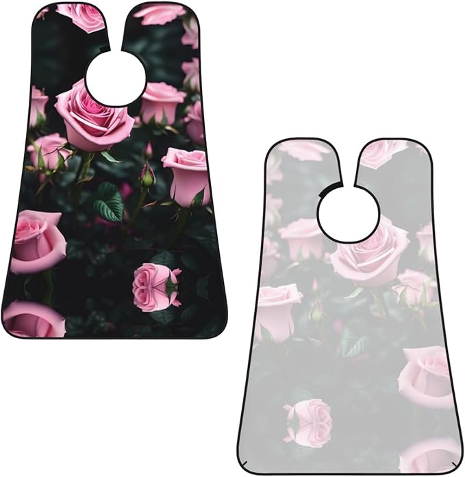 Pinks Rose Print Print Beard Bib Apron For Men, Beard Hair Catcher For Men Shaving Trimming,Beard Cape Cloth
