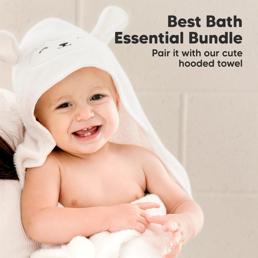 6-Pack Baby Washcloths, Soft Absorbent Washcloths for Face, Body (White/Stone)