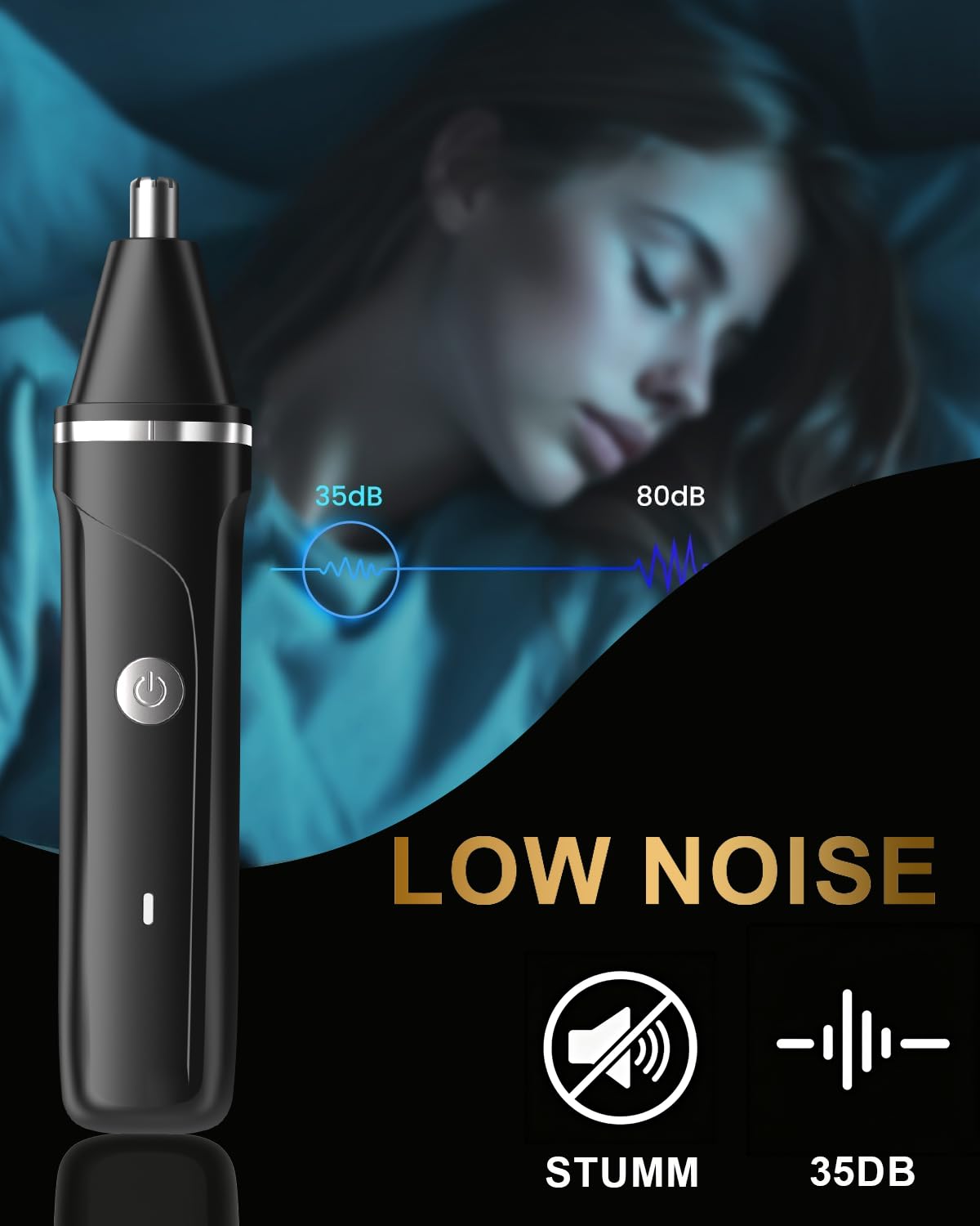 RAXMETRY Beard Trimmer for Men,Manscape 3-in-1 Electric Razor Groin Groomer,IPX7 Waterproof Wet/Dry,Versatile Body Hair Trimmer for Ball/Beard/Nose,USB Rechargeable & Nose/Shaves Head,Silver