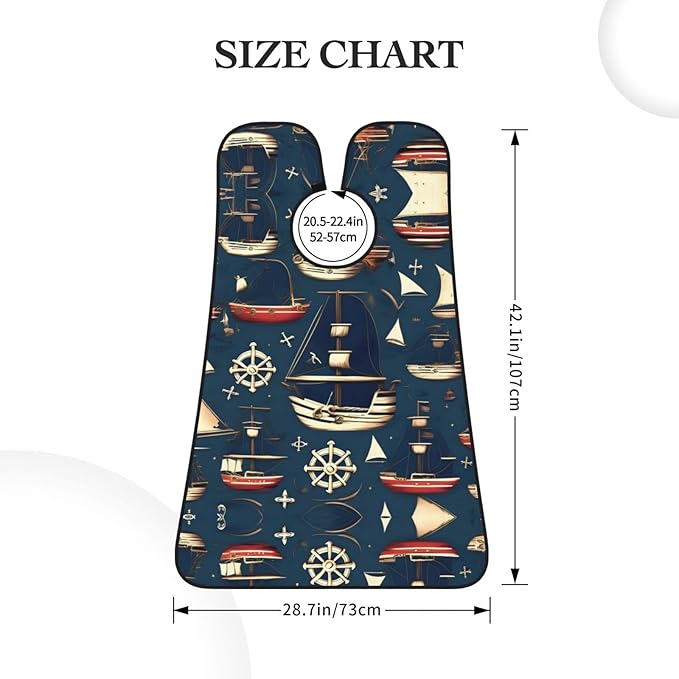 Ocean Fishes Print Beard Bib Shaving Apron, Beard Hair Trimming Cape Gift For Dad