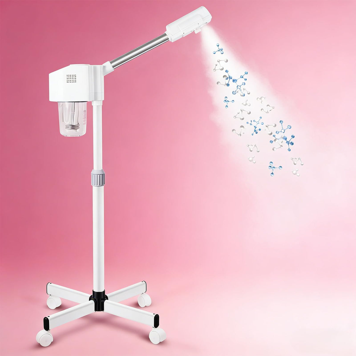 Professional Facial Steamer, Vaporizador Facial Steamer for Esthetician, Vapor Face Steamer, Pink