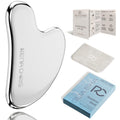 Rena Chris Gua Sha Facial Tools, Stainless Steel Guasha Tool - Silver