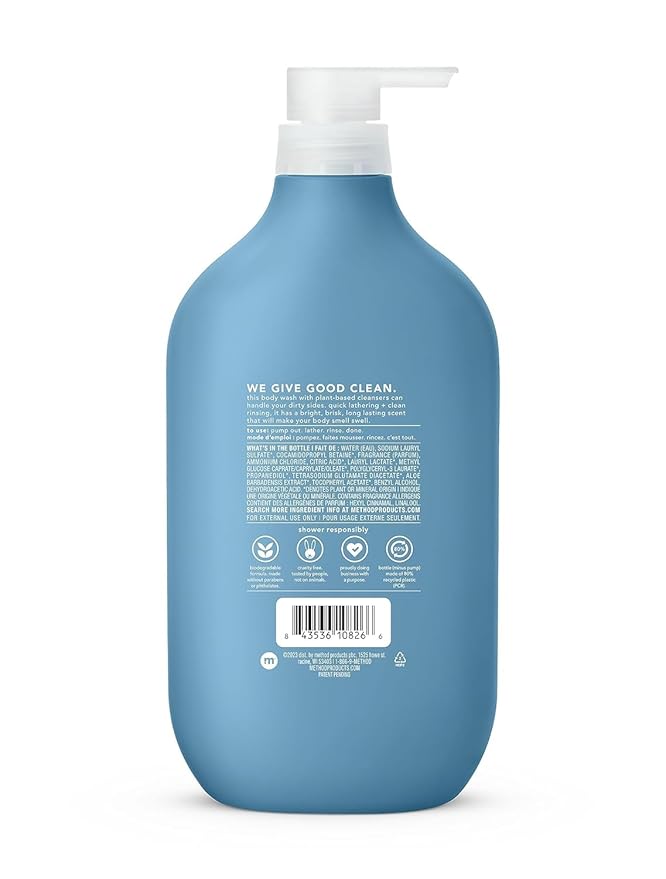 method men's Body Wash, Glacier + Granite - Moisturizes & Cleanses, Made without Parabens or Phthalates, Cruelty-Free, 28 fl oz