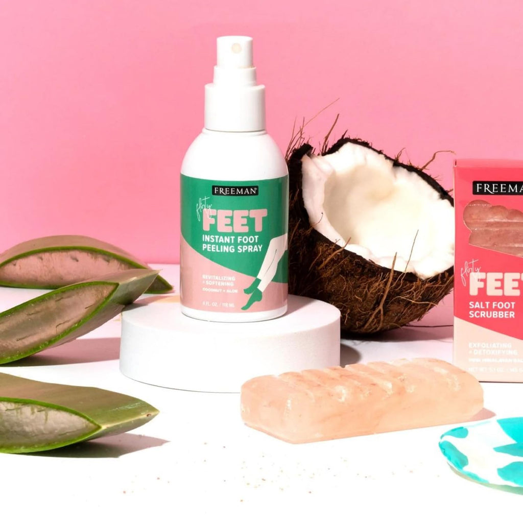 Freeman Flirty Feet Instant Foot Peeling Spray, Foot Mask, 4 fl oz