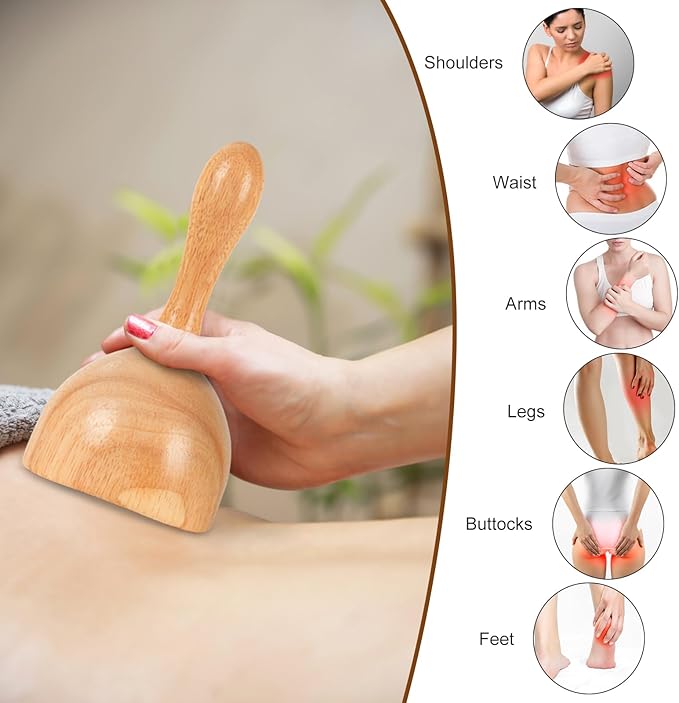 KintKita Wood Therapy Massage Tools 3 in 1,Wooden Lymphatic Drainage Massager Maderoterapia Kit Professional Body Cellulite Massager for Body Sculpting,Contouring,Relief Muscle,Anti-Cellulite